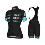 2021 Cycling Jersey Women ALE Light Blue Short Sleeve And Bib Short (5)